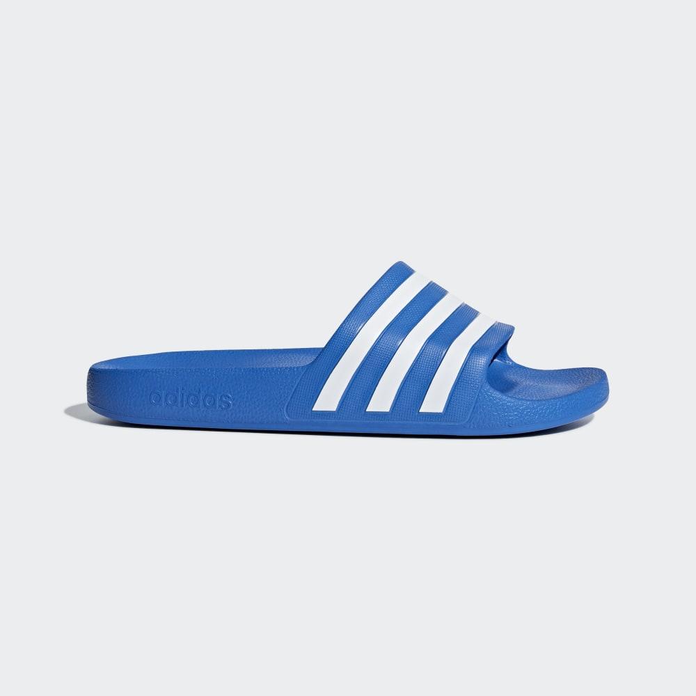 Adidas Men's Adilette Aqua Slides Blue/White Ireland F35541